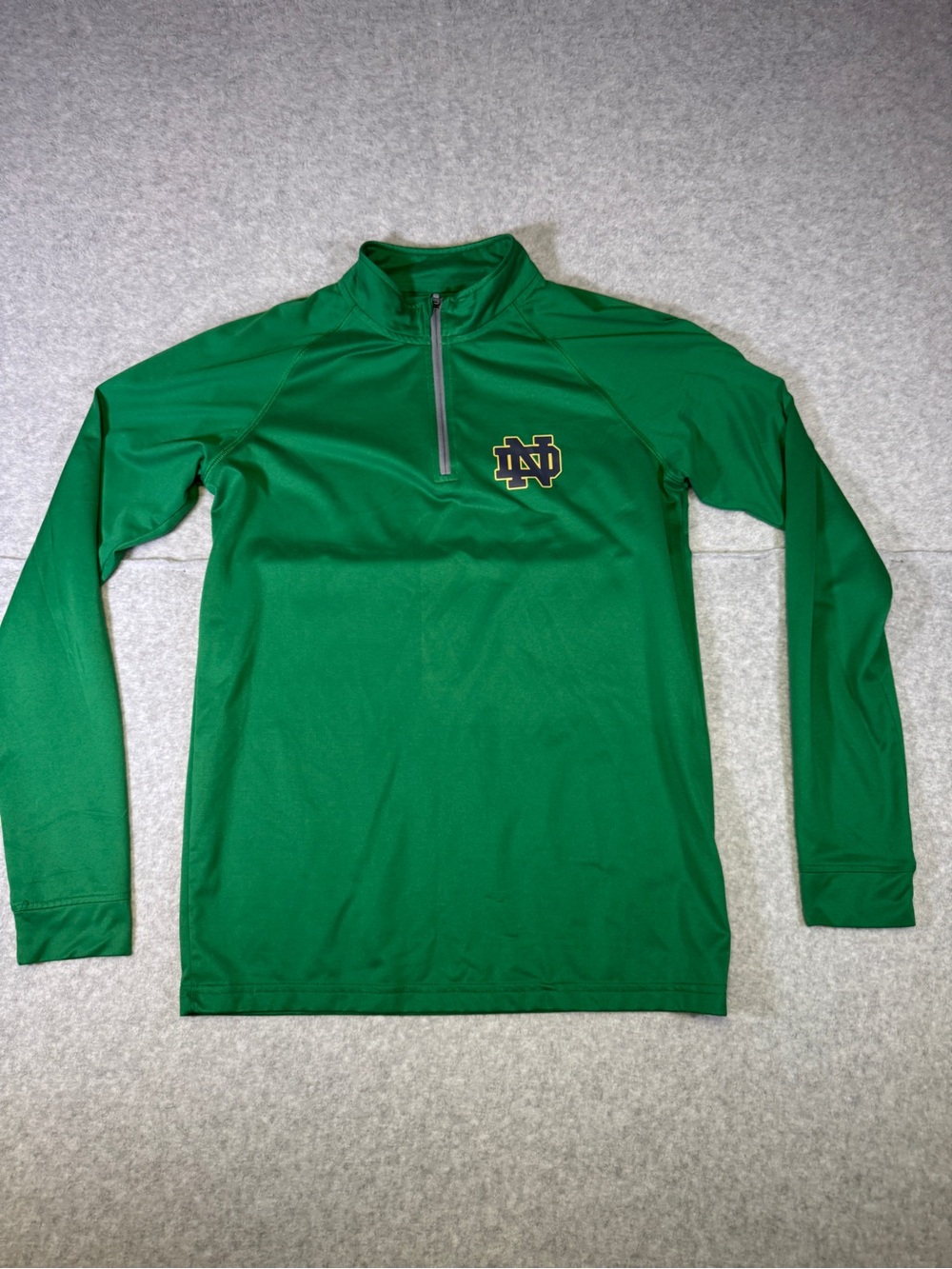 Under Armour University of Notre Dame Green Loose HeatGear Tee 1/4 Zip